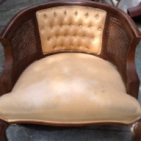 Vintage cane chair: The before